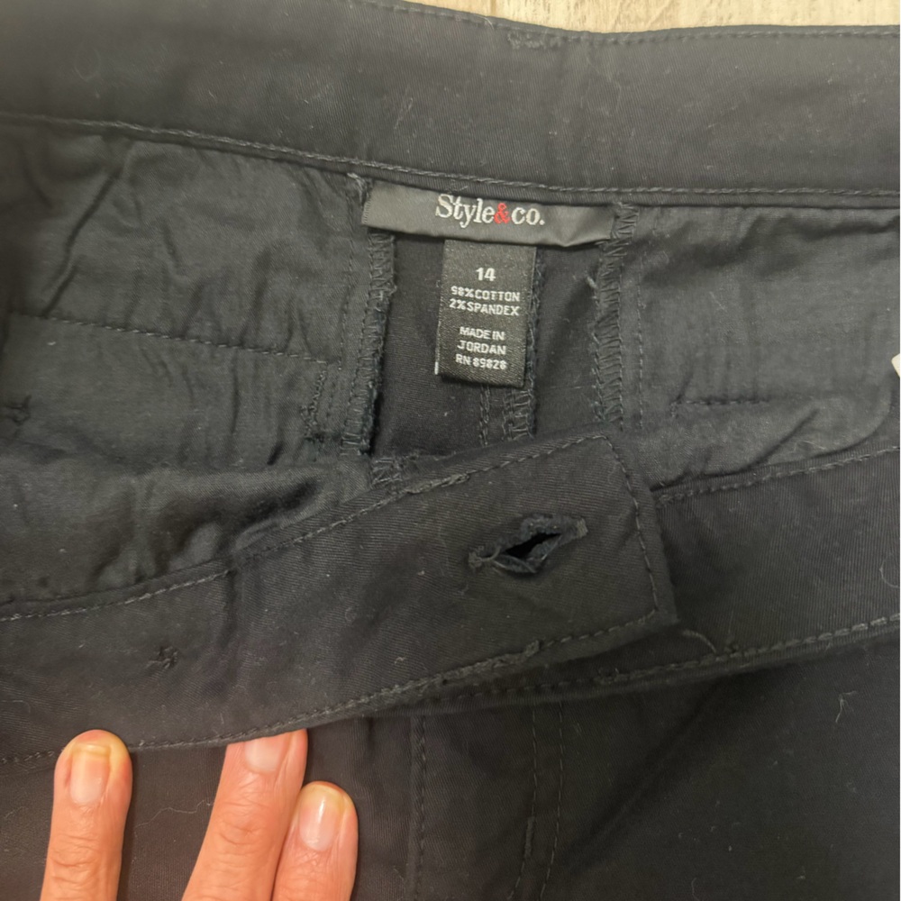 Style & Co. Women's Black Flat Front Shorts - Picture 2 of 2